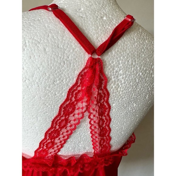 Red Sheer Nightie Size M 8 - 10 - Picture 4 of 4